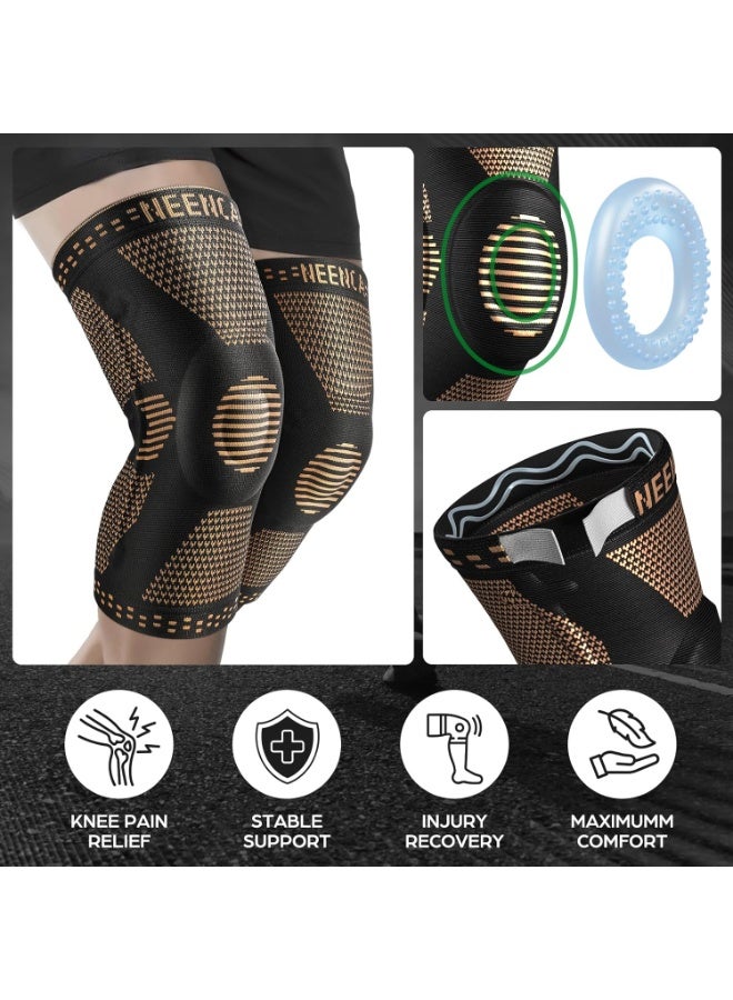 general Professional Knee Brace for Pain Relief, Medical Knee Support with Patella Pad & Side Stabilizers, Compression Knee Sleeve for Meniscus Tear, ACL, Joint Pain, Runner, Workout - Image 3